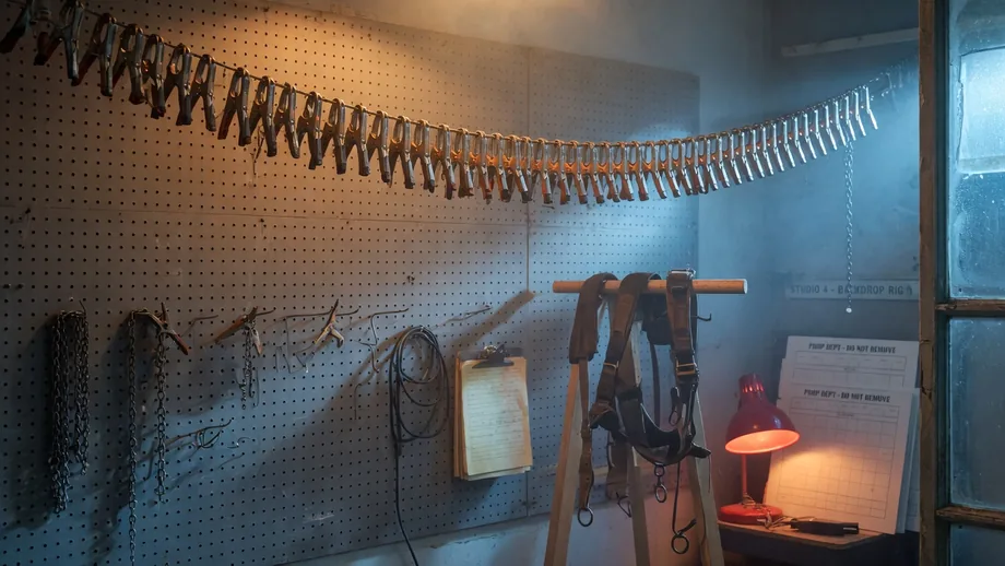 Zipper clamp line and chain-linked set ready for cascade pull