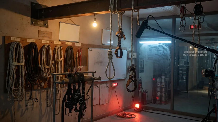 Wrist hang and chest harness display under loft glass