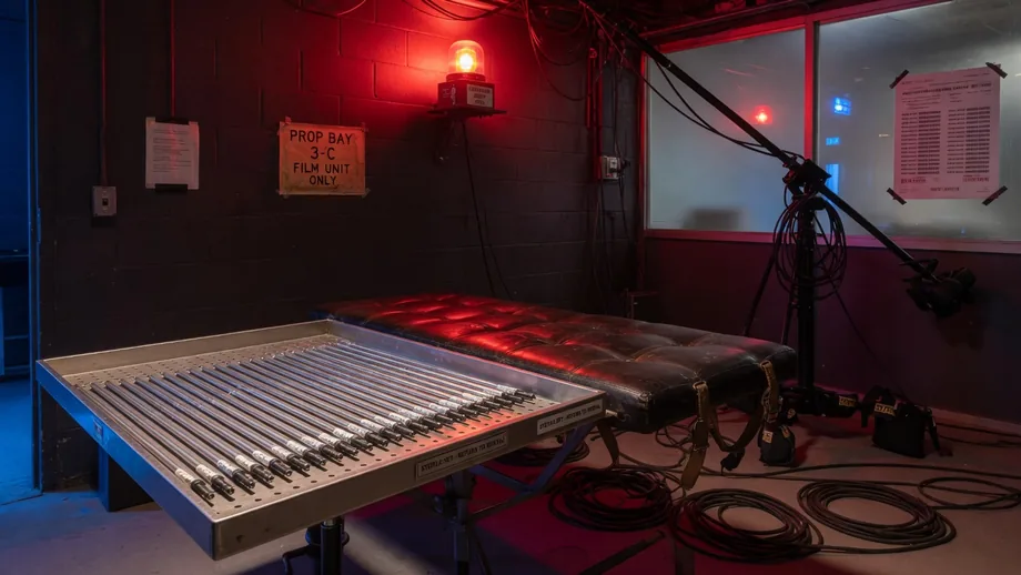 Harsh shaft coda tray with sounding prop aesthetic under red light